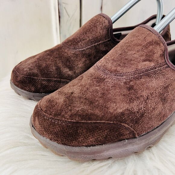 Skechers Brown Suede Leather Memory Form Fit Slip on Loafers Shoes - Size 10 - Picture 2 of 8